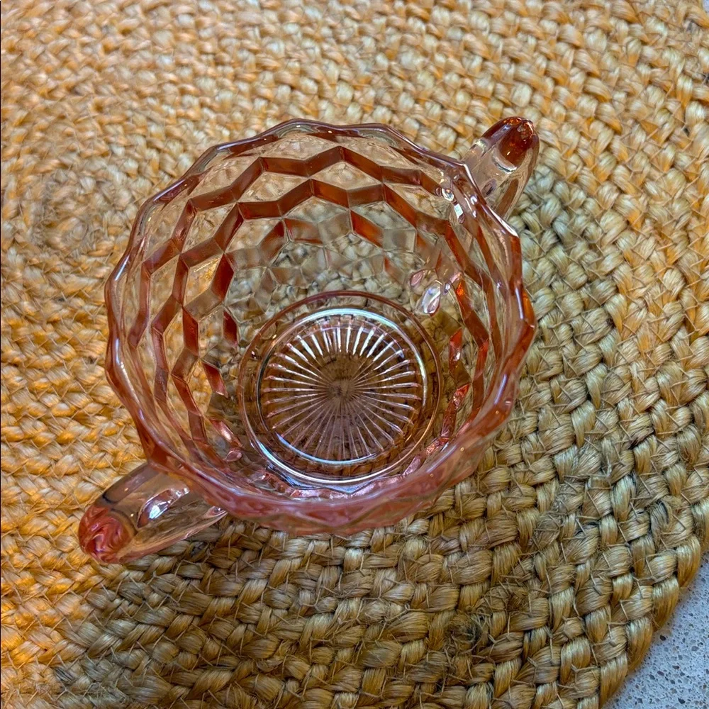 Pink Depression Glass Fostoria American Sugar & Creamer